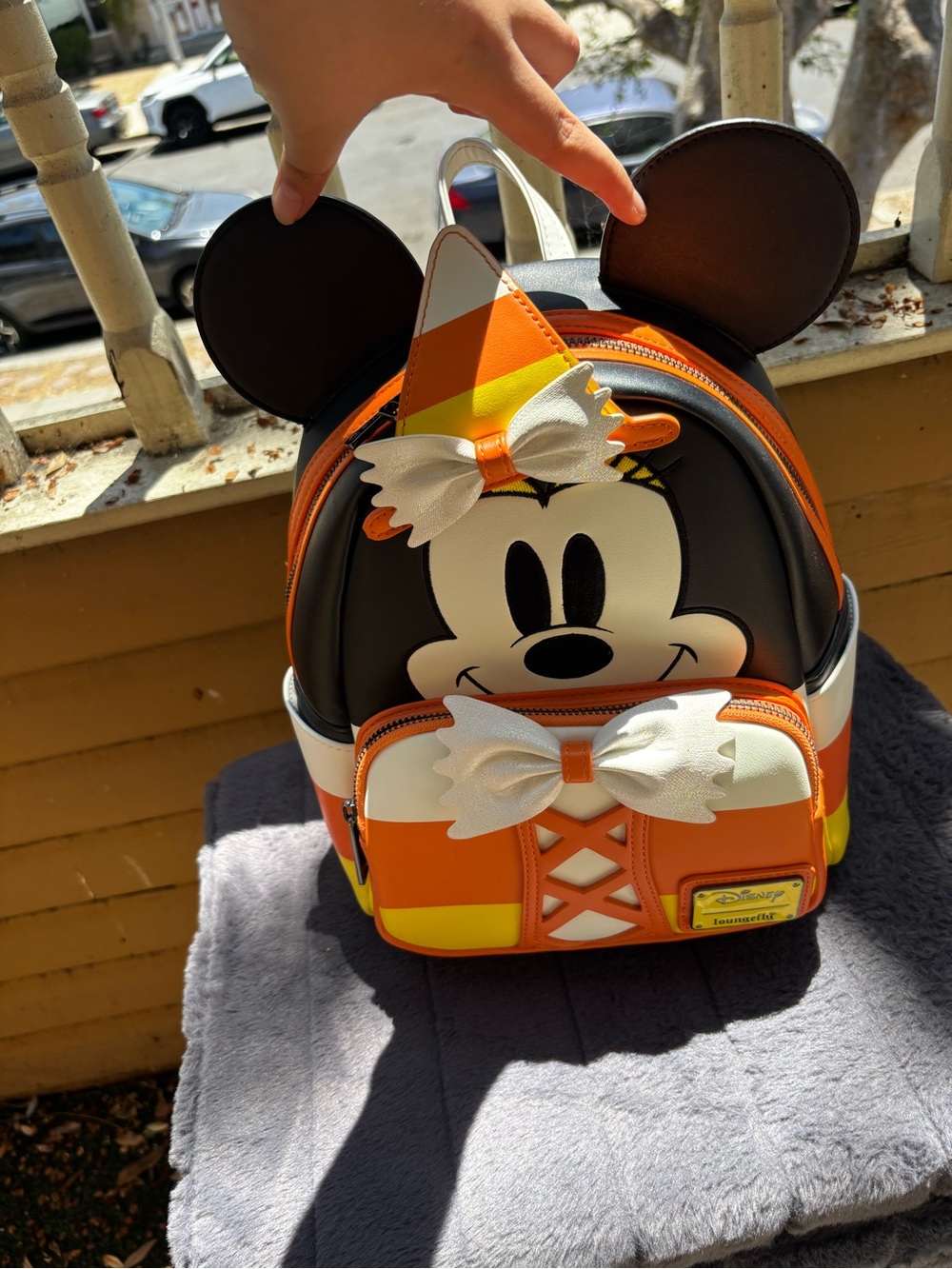 Disney Kids' Minnie Mouse Orange Candy Corn Mini Backpack